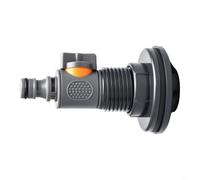 Adaptateur de vidange de réservoir en PVC de qualité industrielle, mamelon droit de 16 mm avec contrôle visuel du débit, convient pour la mise à niveau du drainage de la pluie et de la citerne d'eau