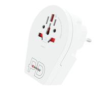 Adaptateur de Voyage 16A Universel Power Delivery Blanc
