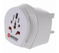 Adaptateur de Voyage 2-en-1 Universel pour Angleterre 13A Blanc