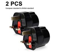 Adaptateur de voyage Angleterre - UE vers UK - Lot 2 pièces - Prise secteur