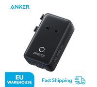 Adaptateur de voyage Anker Nano dans le monde entier, avec 4 x USB, 2 x USB C, 2 x USB A et 1 x AC, peut être utilisé dans plus de 200 pays Blanc