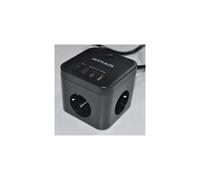 Adaptateur de voyage compact et sécurisé pour l'Europe, avec deux ports USB-C à charge rapide et trois prises secteur pour l'Allemagne et la