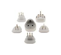 Zenitech - Adaptateur de voyage encastrable 2 prises Blanc G