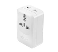 Adaptateur de Voyage États-Unis Japon Chine USB et USB C 15W Blanc