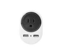 Adaptateur de voyage EU US JP avac double interface USB 110-240V 10A Gris