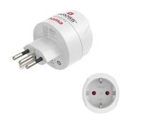 Hama Adaptateur de voyage 00223484 – Type J/L/N, 3 pôles pour Suisse, Italie, Brésil – Blanc