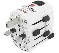 Hama Adaptateur de voyage World Travel Pro – 3 pôles, pour plus de 150 pays – Blanc