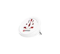 Skross Adaptateur de voyage 1.500211C-E Monde vers Europe 16A 4000W Type E/F Compact Blanc