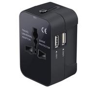Adaptateur de voyage portable et compact, adaptateur secteur universel portable pour chargeur mural international compatible avec les prises de plus