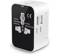 Adaptateur de voyage portable et compact, adaptateur secteur universel portable pour chargeur mural international compatible avec les prises de plus