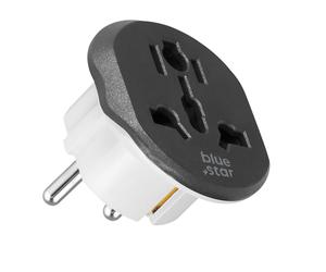 Adaptateur de Voyage Prise Européenne Type E 16A Connexion Sécurisée Blanc