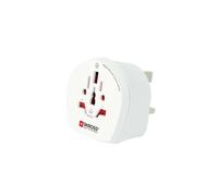 Skross – Adaptateur de voyage – Prise mondiale vers Royaume‑Uni 12A Blanc