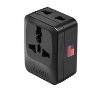 Adaptateur de Voyage Prise Type A USA Japon Chine 3 sorties Akashi Noir