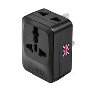 Adaptateur de Voyage Prise Type G UK HK Singapour 3 sorties Akashi Noir