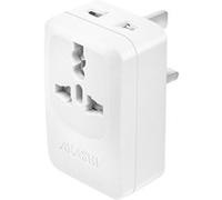 Adaptateur de Voyage Royaume-Uni avec USB et USB C 15W Blanc
