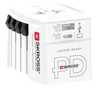 Skross Adaptateur de voyage MUV AC45PD 150 pays USB + Type‑C 45W 160 cm Blanc
