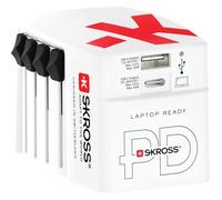 SKROSS - World Charger AC45PD - Chargeur de Voyage Mural International avec 2 USB - Charge Rapide et Alimentation 45 W - Câble USB-C de 1 cm Inclus