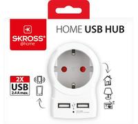 Adaptateur de voyage SKROSS prise EUROPE + 2 USB