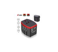 Adaptateur de voyage universel Adventurer's Choice, chargez plusieurs appareils grâce à ses ports USB intelligents, système de sécurité