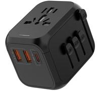 Adaptateur de voyage universel dans le monde entier avec PD30W, 2 USB, 1 USB C et 1 prise AC, adaptateur de prise international,