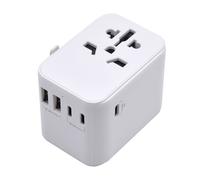Ewent Adaptateur de voyage universel 2 ports USB 3 ports USB-C France/USA/UK/CHN 224+ pays
