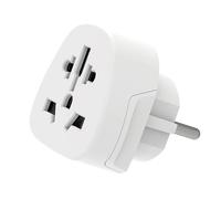 Adaptateur de Voyage Universel Ewent EW1480 UK/USA/AUS vers EU Blanc