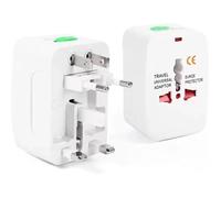 Adaptateur de voyage universel - MICH - Multi-fonction - 200 pays - Prises UK, US, AUS, EU - 110V-240V