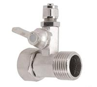 Adaptateur d'eau à osmose inverse 1,3 x 0,6 cm Vanne d'arrêt - Robinet en métal pour systèmes de filtre RO sous évier