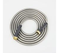 Adaptateur d'extension de tuyau d'arrosage en acier inoxydable flexible pour enrouleur de tuyau d'arrosage anti-torsion raccord robuste résistant à la rouille légère maniabilité (1,5 m)