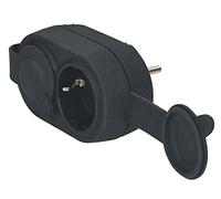 Adaptateur double avec couvercle IP44 16 A-230 V