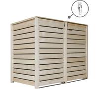 Adaptateur double face - Bac de rangement pour conteneurs à 2 plateaux - Résistant aux intempéries - Structure en bois