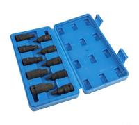 Adaptateur Douille 1/2 Pouce 4-18mm Acier Chrome Vanadium | 10 assorties 4-18mm, tête carrée 1/2 pouce, longueur 55mm, pour idéal pour mécanique générale
