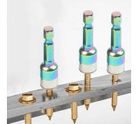 Adaptateur Douille Hexagonale 8mm Acier Non-Magnétique(2pcs) | Acier traité, bille non magnétique, évite perte de , compatible clés à choc, montage précis