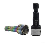 Adaptateur Douille Visseuse 8mm Acier Non-Magnétique(2pcs) | Acier traité , bille pour non-magnétique, fixation sûre, 8mm pour précis, usage pro atelier