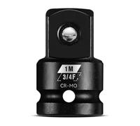 Adaptateur d'outils à percussion 3/4" F vers 1" M, acier Cr-Mo dépasse les normes ANSI, réducteur d'entraînement carré pour perceuse-visseuse à percussion
