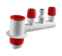 Adaptateur Drainage 4 Sorties pour Lavabo Machine | 4 sorties simultanées, design compact, pour idéal lavabo machine sèche-linge, économie d'espace tuyauterie