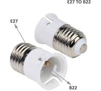 Adaptateur E27 vers B22 - KZQ - Lot 6 blanc - Intérieur LED COFFRET ADAPTATEUR CENTREUR D'