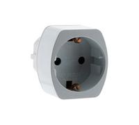 - Adaptateur électrique mâle France - femelle Schuko Blanc