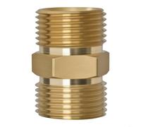 Adaptateur en laiton pour nettoyeur haute pression M22 x 1,5 mâle vers mâle | Adaptateur de nettoyeur haute pression en laiton robuste M22 x 1,5 mâle vers mâle pour raccord haute pression Kranzle