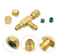 Adaptateur en T 14 x 14 x 14 mm 1/4 SAE Flare avec filetage femelle et haut-parleur mâle MFL pour pompe à vide et systèmes CVC