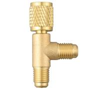 Adaptateur en T à connexion rapide en laiton 6,35 mm SAE femelle FFL mâle interface MFL pour système de réfrigération à vide R22 R12 R134a
