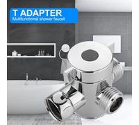 Adaptateur En T Pratique, Valve De Connecteur En T, Adaptateur De Commutateur À 3 Voies, Connecteur De Toilettes, Outil De Salle De Bains, Pomme De Douche, Shuntoff