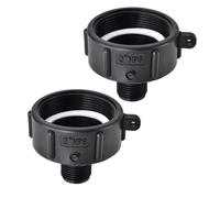 Adaptateur fourre-tout IBC 2 NPS, connecteur de robinet de tuyau, 2 pièces 275 330 G Réservoir IBC Connecteur tuyau à filetage fin externe Adaptateur mâle Drain qualité alimentaire pour jard