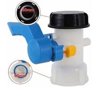 Adaptateur IBC 60 mm à 60mm Vanne Cuve 1000l Plastique,Raccord Cuve 1000 litres pour Reservoir Eau de Pluie,Conteneur