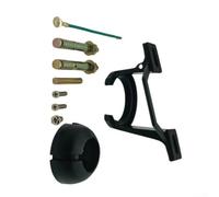 Adaptateur incliné pour ventilateur de plafond avec rotule 45° (B) | Pour support de plafond robuste pour grands ventilateurs de 132 à 183 cm, convient pour les barres de 2,5 cm sans filetage