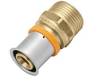 Adaptateur KAN-therm KAN-press 6 en 1 1009042128 20 mm x 3/4 AG, laiton, avec manchon de presse