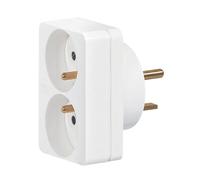 Adaptateur Legrand 20A entrée/sortie 2 prises 16A 2P+T, blanc