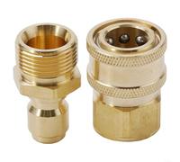 Adaptateur M22 pour nettoyeur haute pression, kit de connexion rapide en laiton avec verrou à bille de 3000 psi, pour remplacement de la buse de tuyau