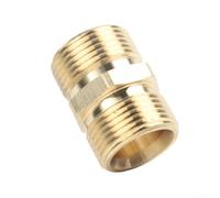 Adaptateur M22 x 1,5 mâle vers mâle en laiton pour nettoyeur haute pression Karcher Kranzle - Connecteur robuste à double mamelon avec manchon en plastique pour rallonge de tuyau et fixation de pot en