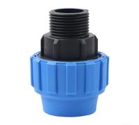 Adaptateur mâle en caoutchouc PP PVC pour tuyaux d'eau potable PE avec raccord de serrage et joint fileté (32 mm x 1,9 cm)